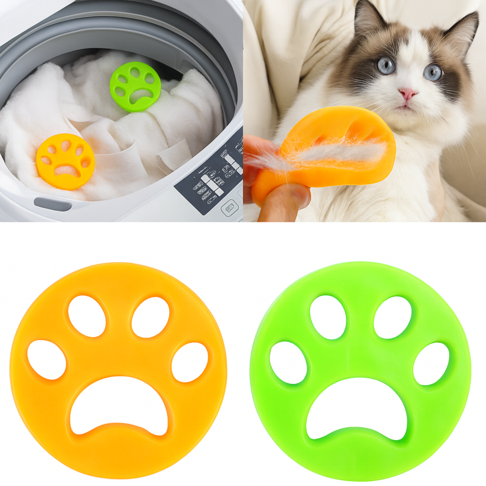 2st Hårbortagningtassar till tvättmaskinen